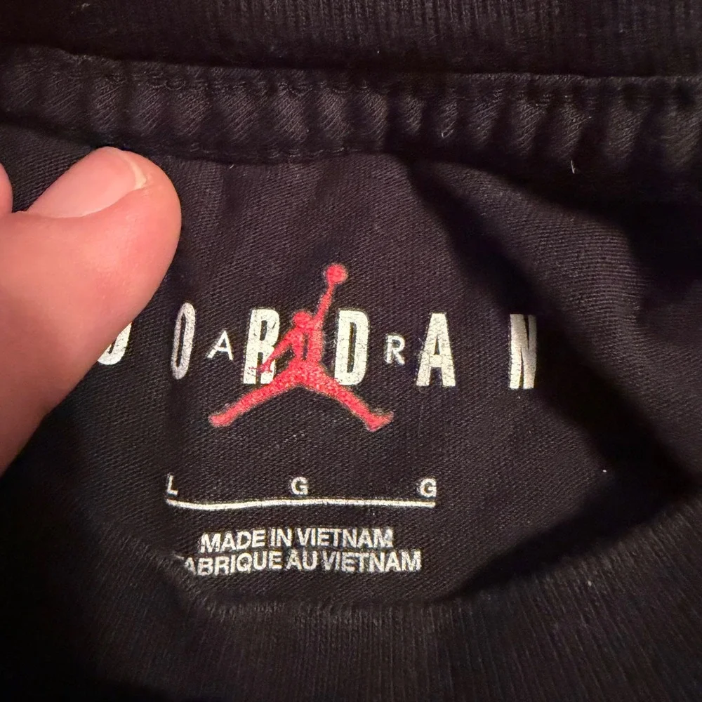 Jordan Mens Nike Air Jumpman Graphic T-Shirt Black Red White Large